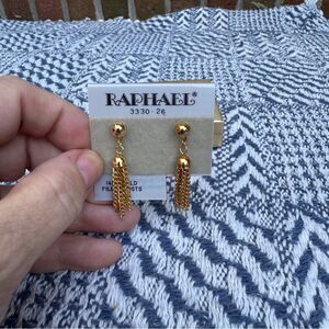 Rapha Gleaming Gold Tassel Earrings